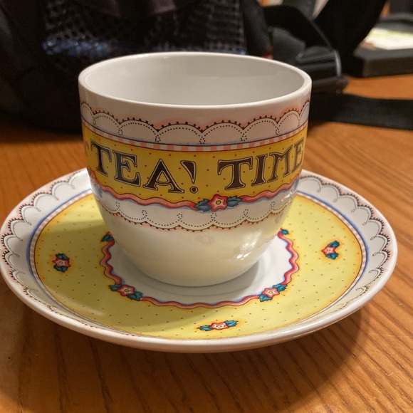 Mary Engelbreit Tea Cup & Saucer Time for Tea - Andrews McMeel Publishing - Picture 3 of 8